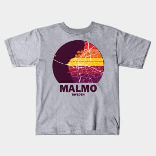 Malmo Retro Maps Kids T-Shirt